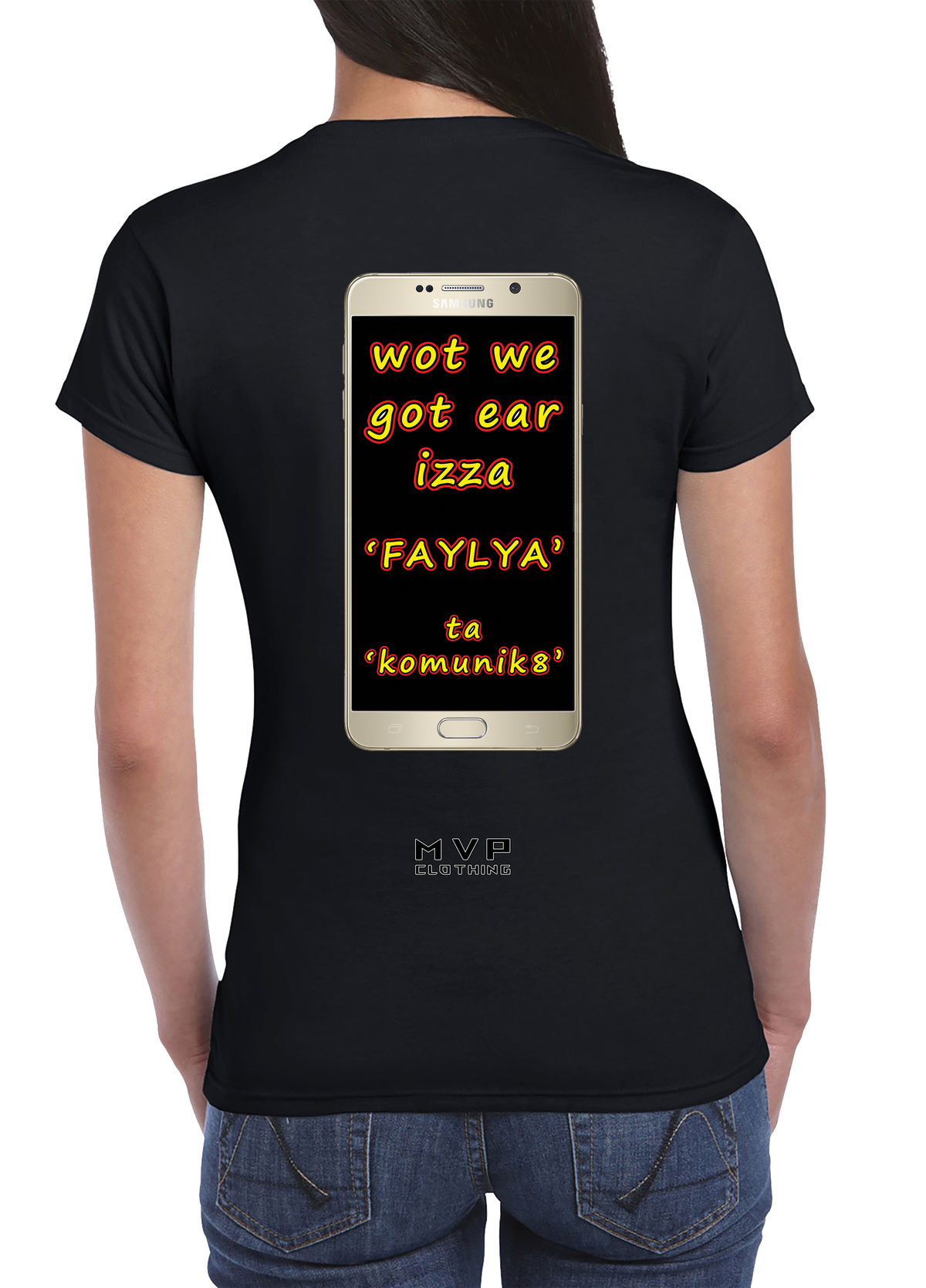 And Faylya to Komunik8 tee